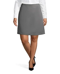 Lands' End Plus School Uniform Blend Chino Skort Top of Knee