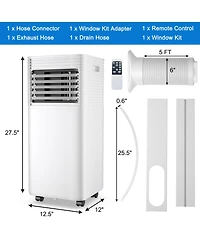 8000 Btu Portable Air Conditioner 3-in-1 Cooler w/Dehumidifier