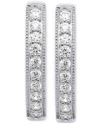Forever Grown Diamonds Lab-Created Diamond Small Hoop Earrings (1/2 ct. t.w.) in Sterling Silver or 14k Gold-Plated Sterling Silver