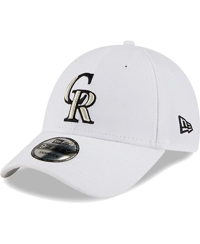 Men's New Era White Colorado Rockies League Ii 9FORTY Adjustable Hat