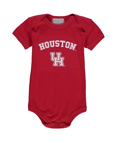 Infant Boys and Girls Red Houston Cougars Arch and Logo Bodysuit