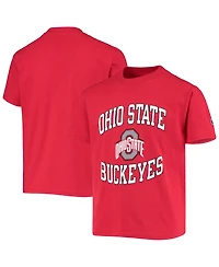 Big Boys and Girls Champion Scarlet Ohio State Buckeyes Circling Team Jersey T-shirt