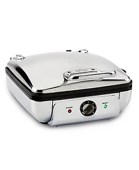 All-Clad Gourmet Mechanical Stainless Steel Belgian Waffle Maker with Removable Plates, 4 Slice