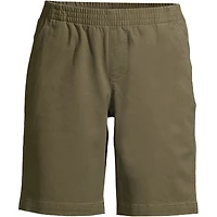 Lands' End Petite Mid Rise Elastic Waist Pull On 10" Knockabout Chino Bermuda Shorts