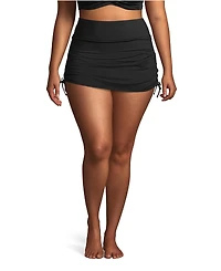 Lands' End Plus Tummy Control Adjustable Swim Skirt Bottoms