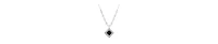 2028 Glass Square Black Stone Necklace