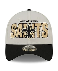 Men's New Era Stone, Black Orleans Saints 2023 Nfl Draft 39THIRTY Flex Hat