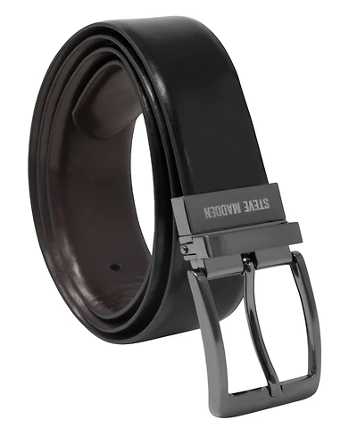 Steve Madden Men's Burnished Reversible Dress Belt