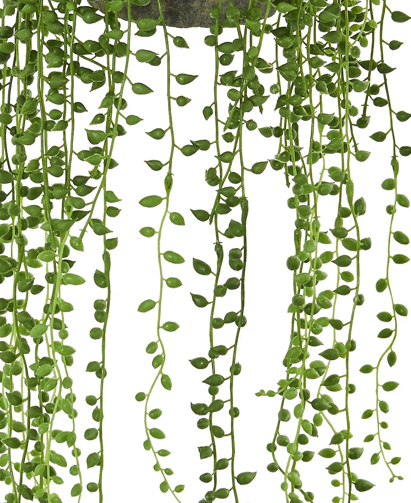 Nearly Natural String of Pearl Artificial Plant Hanging Basket