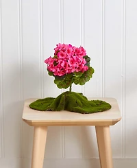 Nearly Natural 4-Pc. Geranium Uv-Resistant Indoor/Outdoor Artificial Bush Set