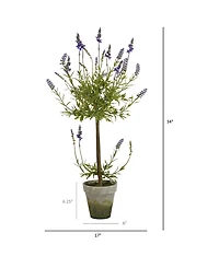 Nearly Natural 34" Lavender Topiary Artificial Tree