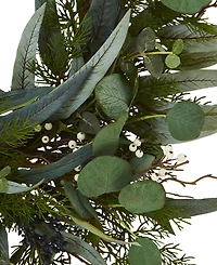 Nearly Natural 24" Eucalyptus & Mixed Greens Artificial Wreath