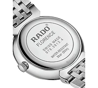 Rado Women's Swiss Florence Classic Diamond (1/20 ct. t.w.) Stainless Steel Bracelet Watch 30mm