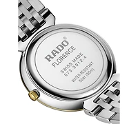 Rado Women's Swiss Florence Classic Diamond (1/20 ct. t.w.) Two-Tone Stainless Steel Bracelet Watch 38mm