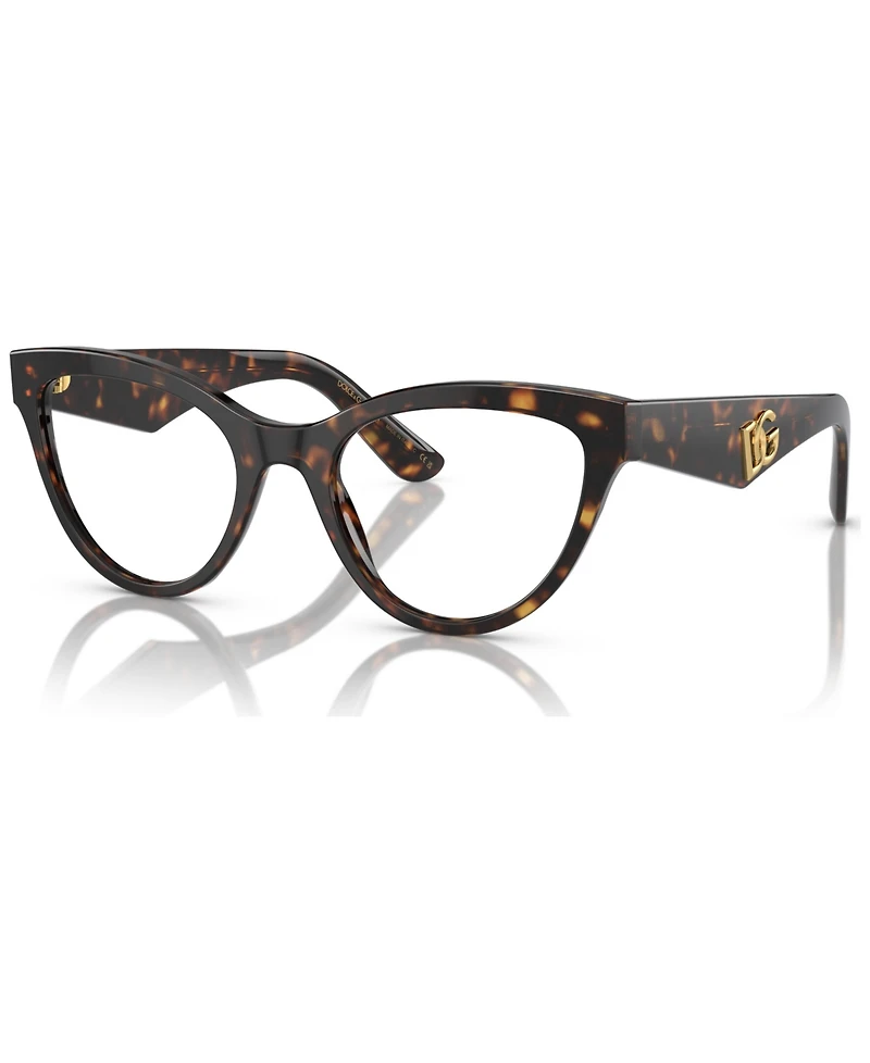 Dolce&Gabbana Women's Butterfly Eyeglasses, DG3372 52