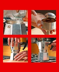 Moka Express 6 Cups Coffeemaker - 9.1 oz