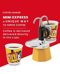 Bialetti Set Mini Express "R" Lichtenstein Plus 2 Bicc. 2.8 Oz Coffeemaker
