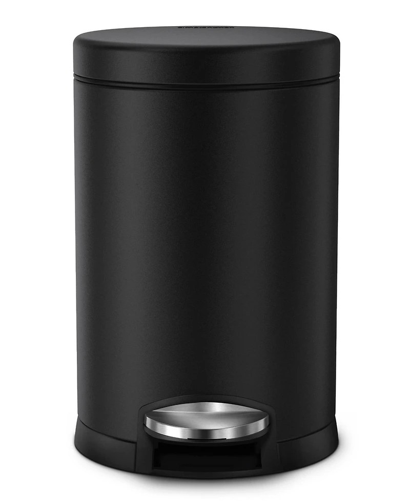simplehuman 4.5 Liter Round Step Bathroom Trash Can with Soft-Close Lid
