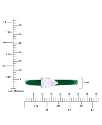 Cubic Zirconia Pear & Hand-Painted Enamel Ring Sterling Silver