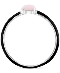 Effy Pink Opal (1/6 ct. t.w.) & Enamel Ring in Sterling Silver (Also available in Amethyst, Garnet, Citrine and Blue Topaz)