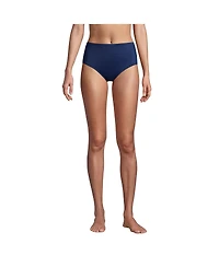 Lands' End Petite Tummy Control High Waisted Bikini Swim Bottoms