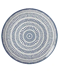 Tabletops Gallery Navy Pad Print 12 Pc. Dinnerware Set, Service for 4