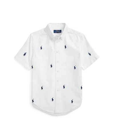 Polo Ralph Lauren Big Boys Pony Oxford Short-Sleeve Shirt