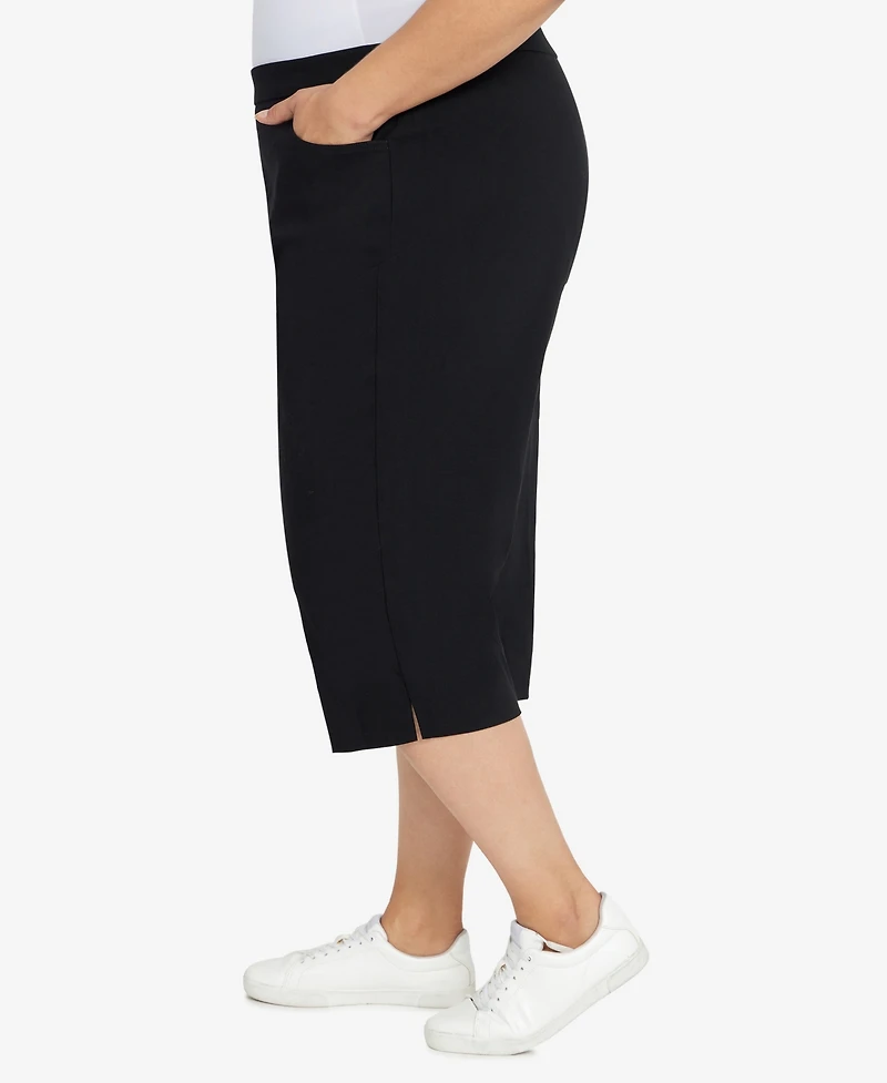 Alfred Dunner Plus Classic Allure Stretch Clamdigger Capri Pant