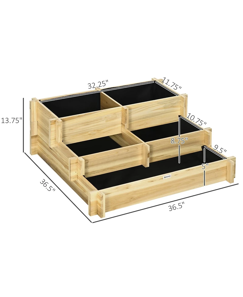 Outsunny 3 Tier Raised Garden Bed for Vegetables