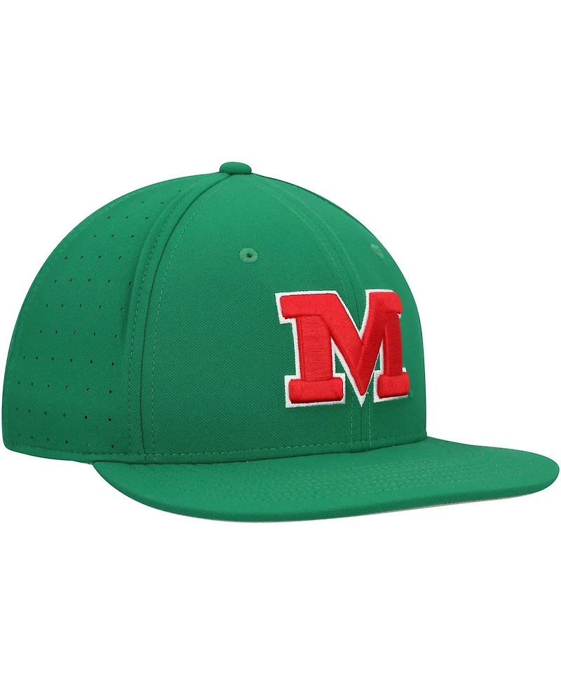 Men's Nike Green Ole Miss Rebels Aero True Baseball Performance Fitted Hat