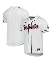 Nike Men's Red Ole Miss Rebels Full-Button Replica Baseball Jersey