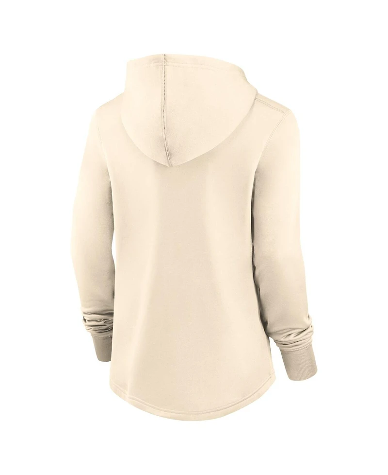 Women's Nike Cream Los Angeles Angels City Connect Pregame Performance Pullover Hoodie