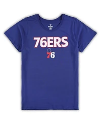 Women's Fanatics Royal, Heather Gray Philadelphia 76ers Plus T-shirt and Shorts Combo Set