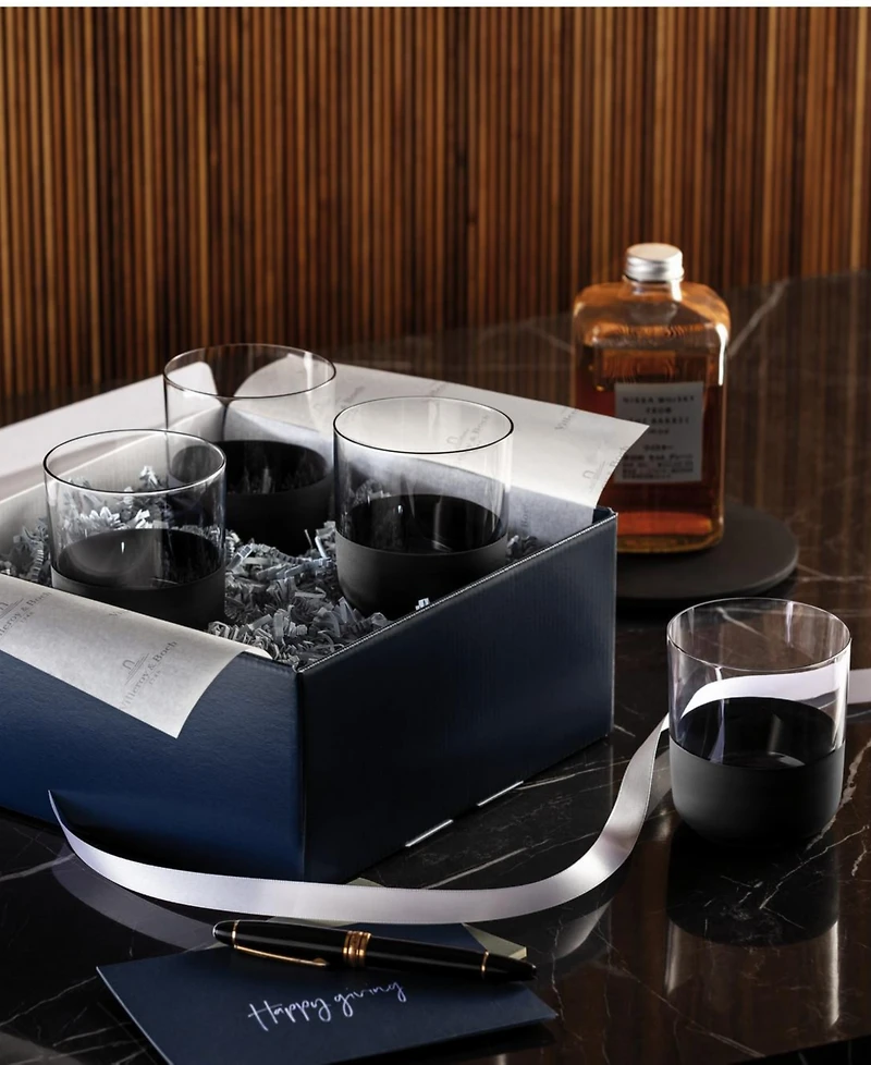 Villeroy & Boch Manufacture Rock Double Old Fashioned Glasses, Set of 4