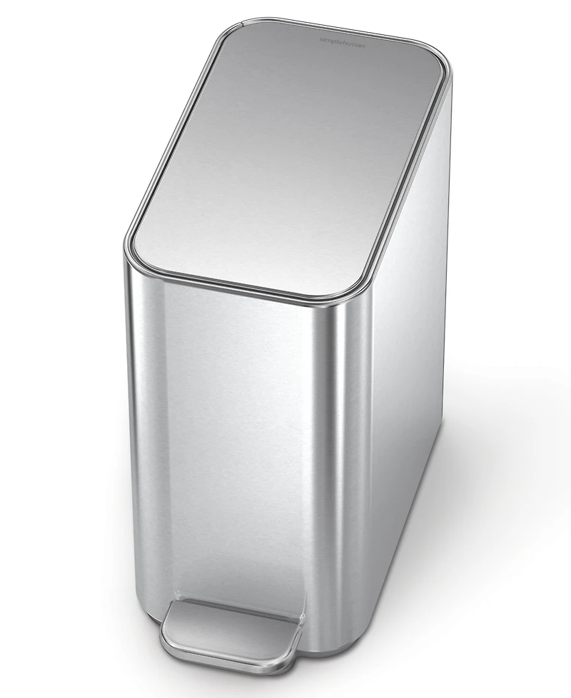 simple human 5 Liter Slim Bathroom Trash Can with Liner Pocket