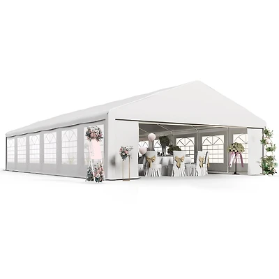 Outsunny 23' x 39' Heavy-duty Large Wedding Tent with Sidewalls,