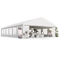 Outsunny 23' x 39' Heavy-duty Large Wedding Tent with Sidewalls,