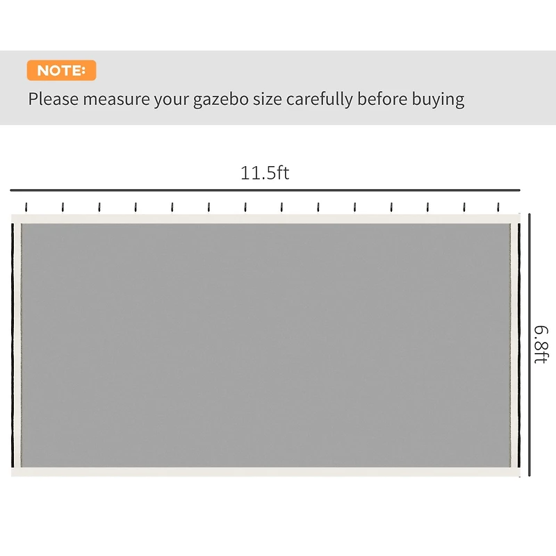 Outsunny 10' x 13' Replacement Netting for Patio Gazebo,