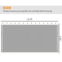 Outsunny 10' x 13' Replacement Netting for Patio Gazebo,
