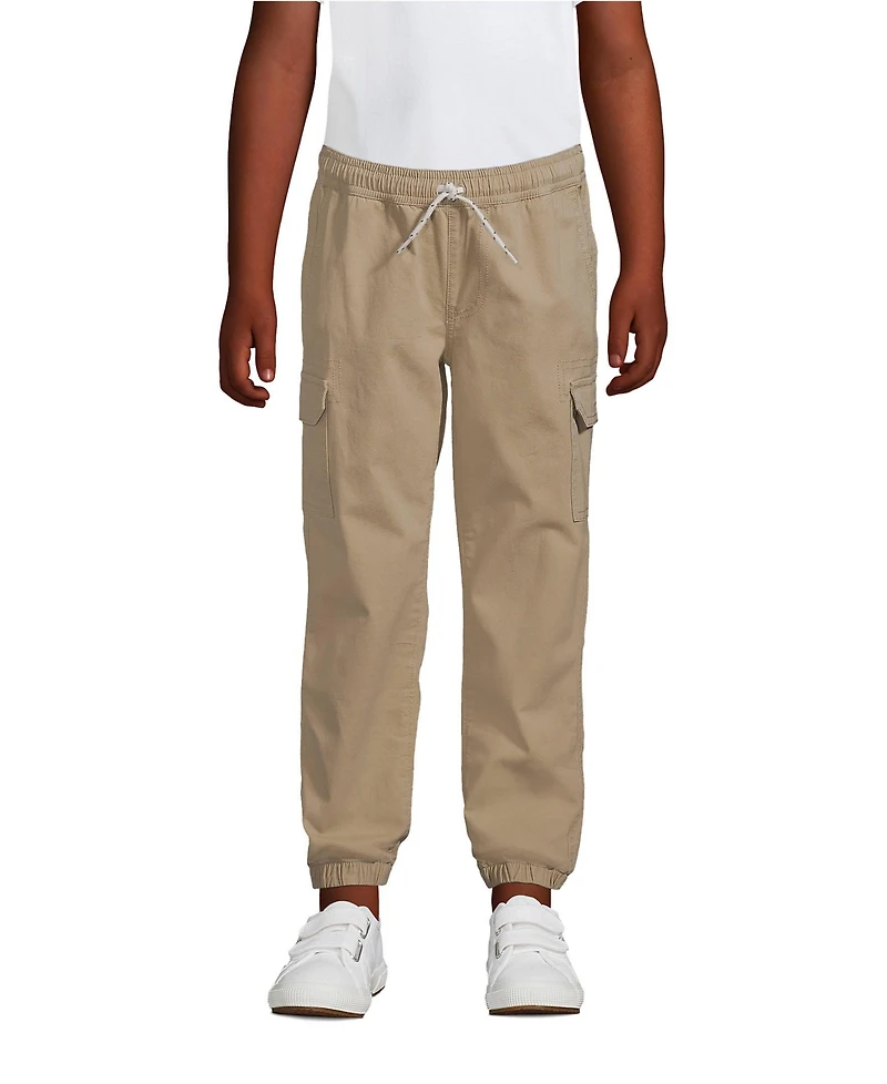 Lands' End Boys Iron Knee Stretch Cargo Jogger Pants