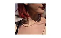 Joey Baby 18K Gold Plated Freshwater Pearls with Rose Gold Beads- Mathilde Necklace 17" For Women