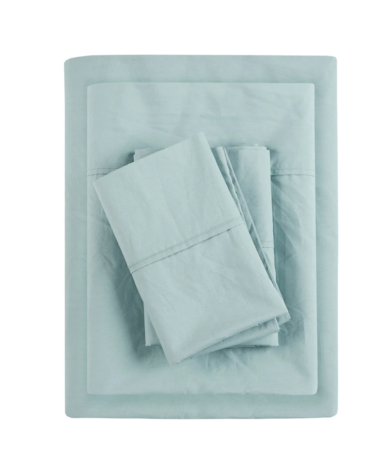 Madison Park Peached Cotton Percale 3-Pc. Sheet Set, Twin