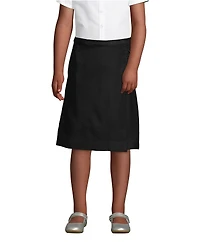 Lands' End Big Girls School Uniform Solid A-line Skirt Below the Knee