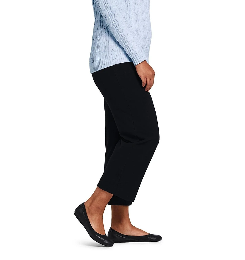 Lands' End Women's Plus Starfish Mid Rise Pull On Crop Pants