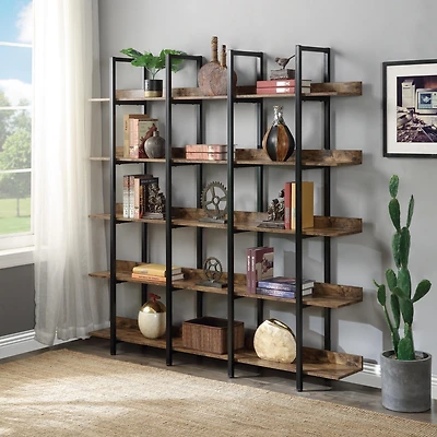 Streamdale 5 Tier Bookcase Home Office Open Bookshelf