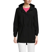 Lands' End Women's Petite Waterproof Hooded Packable Raincoat