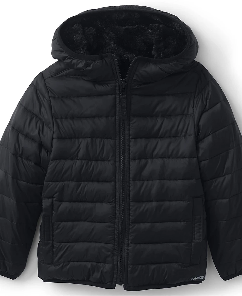 Lands' End Kids Girl's Reversible Insulated Fleece Jacket