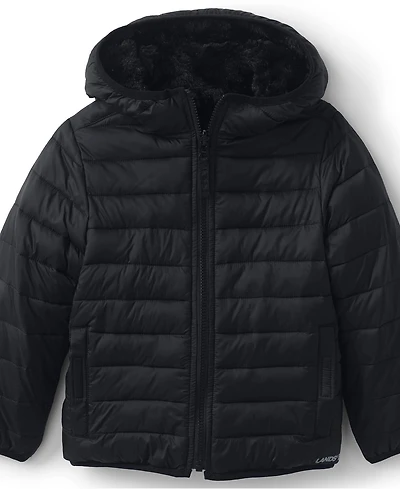 Lands' End Kids Girl's Reversible Insulated Fleece Jacket