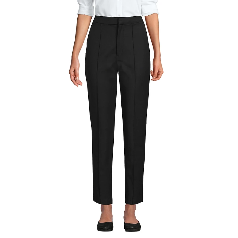 Lands' End Petite High Rise Bi Stretch Pintuck Pencil Ankle Pants