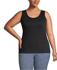 Lands' End Women's Plus Cotton Tank Top